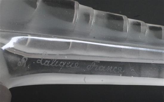 Grande Libellule/Large Dragonfly. A glass mascot by René Lalique, introduced on 23/5/1928, No.1100393, height 20.25cm.